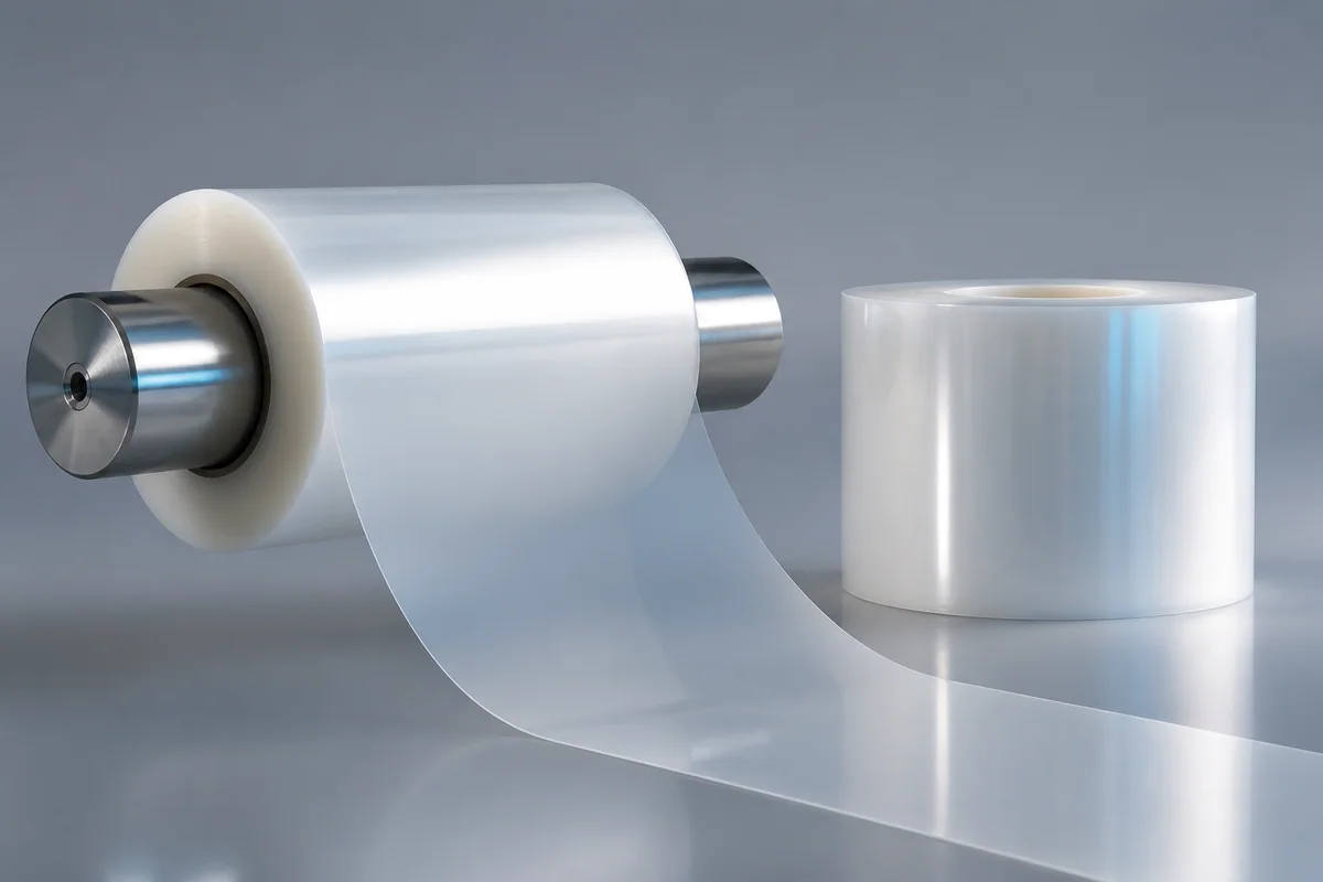 High-temperature capacitor film and wound capacitor construction